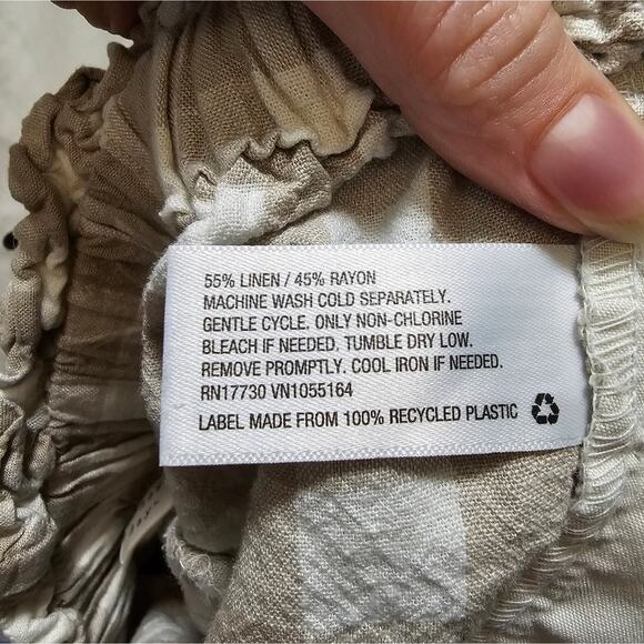 A New Day Target checkered super high rise paperbag linen blend shorts large - Picture 7 of 10